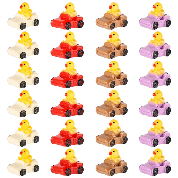 Tinoaly Miniature Resin Figures: 24pcs Mini Jeep Duck Set 4