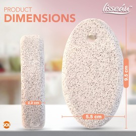 2pk Natural Pumice Stone for Feet | Callus Remover Feet Scrubber Dead Skin Pumice Stones | Foot Scrubber Pumice Stone Feet | Foot Pumice Stone for Hands Foot Stone Pumice for Hard Skin + SOL Sticker