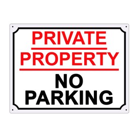 Shawprint Limited Private Property No Parking, Warning Sign. Tough, Durable and Rust Proof Weatherproof Tin Sign/Plaque (10” x 8”)