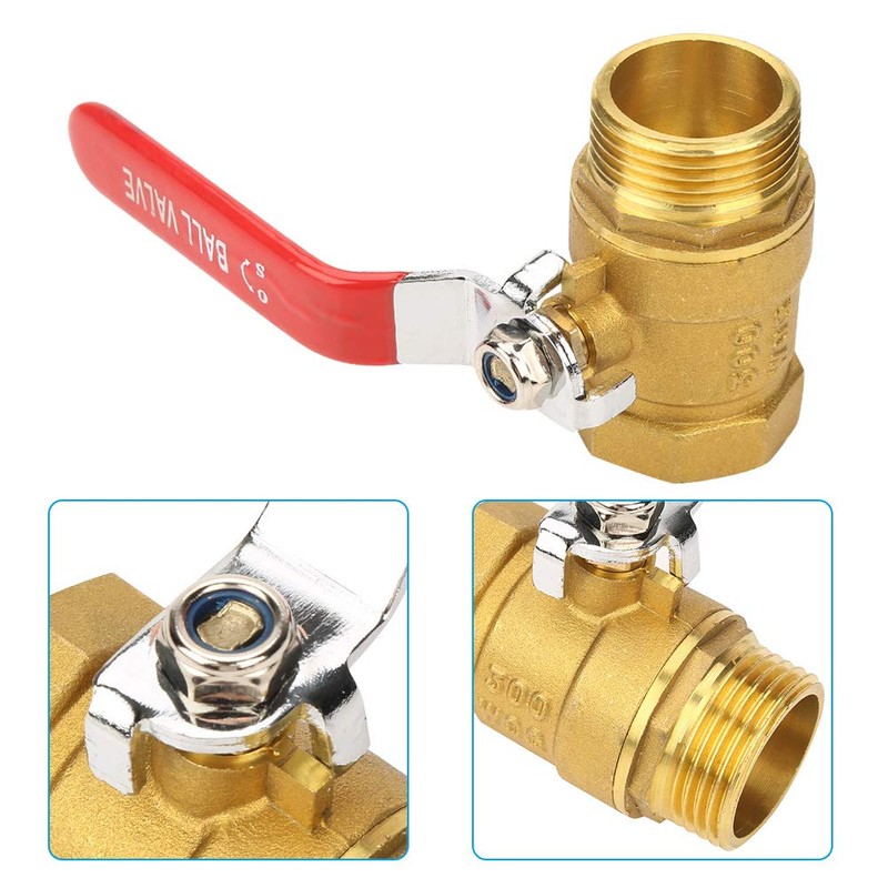Brass Ball Valve 1" BSP DN25 Level Handle Male and