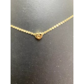Unbranded Heart Shaped Goldtone Necklace Monogrammed With Letter C 18 Inch Chain