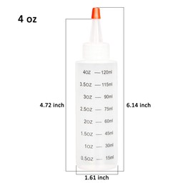 Youngever Set of 16 120 ml squeeze bottles made of plastic, sauce bottles