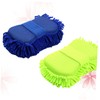 ULTECHNOVO 4pcs Microfiber Car Wash Mitts Soft Brush Cleaning Tool