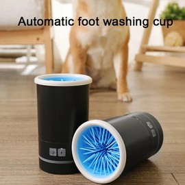 Automatic Pet Foot Paw Cleaner USB Rechargeable Electric Dog Paw Cleaner Cat and Dog Massage Foot Wash Cup Pets Cleaning Tools - size: S(3cm diameter)