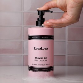 bebe Silver Gel de ducha – Gel corporal hidratante para mujeres con mango, nardo y peonía amarilla – Hidrata y suaviza la piel – 500 ml