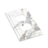Ukutarly Gray White Marble Outlet Covers Decorative Electrical Wall Plate