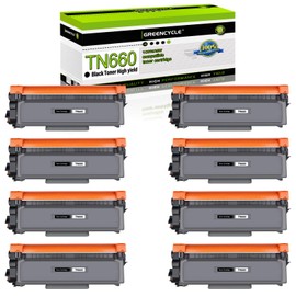 greencycle TN660 Black Toner Cartridges Replacement Compatible for Brother TN-660 TN630 TN-630 Work with HL-L2300D/L2360DW/L2320D MFC-L2700DW/L2740DW DCP-L2540DW Laser Printer(High Yield,8 Pack)