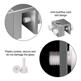 DONGKER Aquarium Water Pipe Holder, 1 Piece Aquarium Hose Holder Mounting Clamp Aluminium Alloy with Mounting Screws for Aquarium Inlet and Outlet Pipes