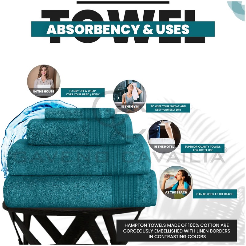 Gaveno Cavailia 100% Natural Cotton Thick Absorbent 450 GSM Hampton