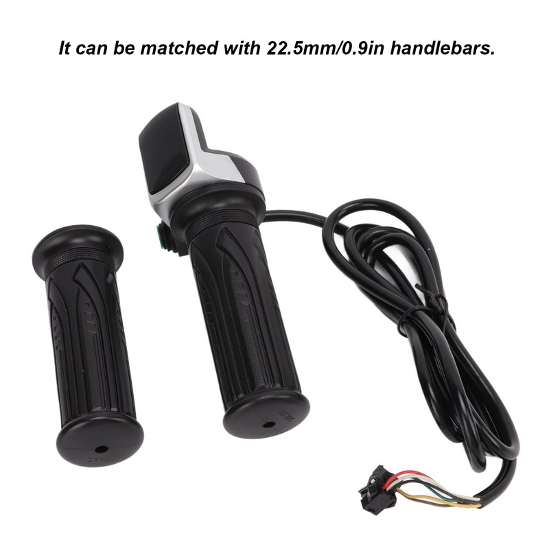 1 Pair Handlebar Throttle Grip Universal LED Display Wire Twist