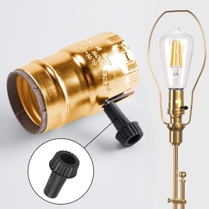 DiCUNO Light Lamp Turn On/Off Switch Knobs Replacement, Black, Standard