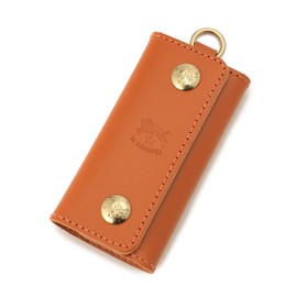 IL BISONTE Key Case, Leather, Genuine Leather, Cowhide Leather, Women's, Men's, Unisex, orange