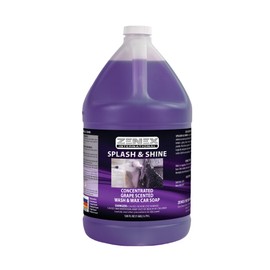 Zenex Splash & Shine - Premium Foaming Car Wash Soap & Wax | Tough Dirt Removal & Shine Enhancement | Protective Wax Coating | For Cars, Trucks, RVs, & Motorcycles | Grape Scent | 1 Gallon (1 Pack)