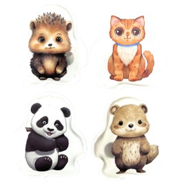 MC-Trend Set of 4 Pocket Warmers - Hand Warmers with Cute Cuddly Toys Motifs