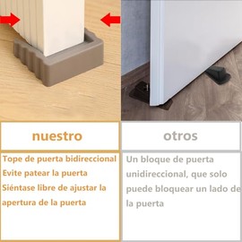 Lumbor37 Tope de Puerta 4 Piezas,Cuña de Goma, Tapones de Goma para Puerta, Seguros Cuñas de Puerta, Topes de puerta en 4 colores