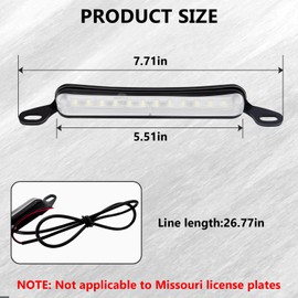 BFXM LED License Plate Light 12 V DC Universal License Plate Lights, Waterproof Tag Lamp Assembly Replacement LED Plate Light for Car Trailer UTV ATV Truck RV Boat