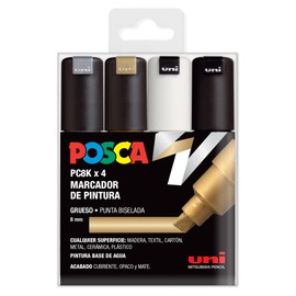 UNI Posca Set PC 8K GSWB Pack of 4 Felt Tip Pens
