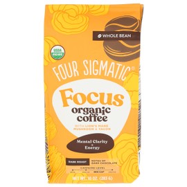 FOUR SIGMATIC Organic Lion's Mane Whole Bean Coffee, 10 OZ