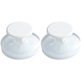 Pack of 2 Suction Cup Hooks, Reusable and Waterproof, for Bathroom, Kitchen, Front Door and Motorhome, Suitable for All Smooth Surfaces, No Drilling Required