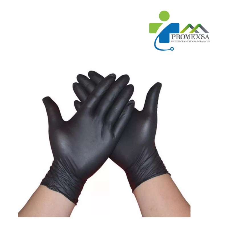 Derma Care Guante De Nitrilo Negro Talla Ch Derma Care