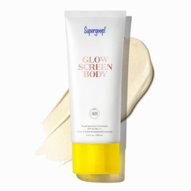 Supergoop! Glowscreen Body SPF 40 PA+++, 3.4 fl oz - Body Lotion + Broad Spectrum Tinted Sunscreen with Subtle Shimmer - Adds Instant Glow & Hydration - Contains White Stargrass & Coconut Alkanes
