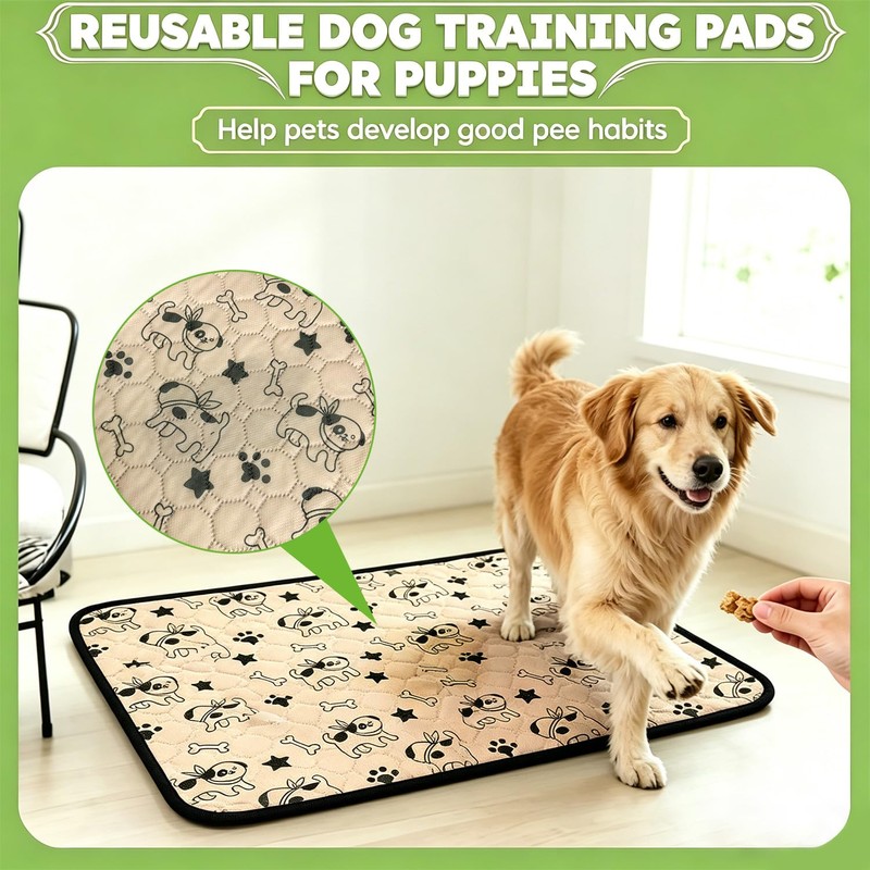 2 Pack Reusable Washable Pet Pee Pads, 18" x 24"