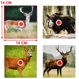 ATFLBOX Targets Pack of 100 14 x 14 cm with Animal Motif Air Rifle Pistol Airsoft Shooting Disc for Bullet Trap CO2 Weapons BB Gun and Pellet Gun Paper Targets