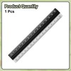 sourcing map Straight Ruler 15cm Metric Plastic Aluminum Alloy Protractor