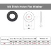 TERF® M8 Black Nylon Flat Washer M8 / 8mm ID