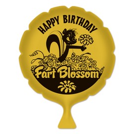 Beistle Birthday Fart Blossom Whoopee Cushion, 8-Inch, Yellow/Black