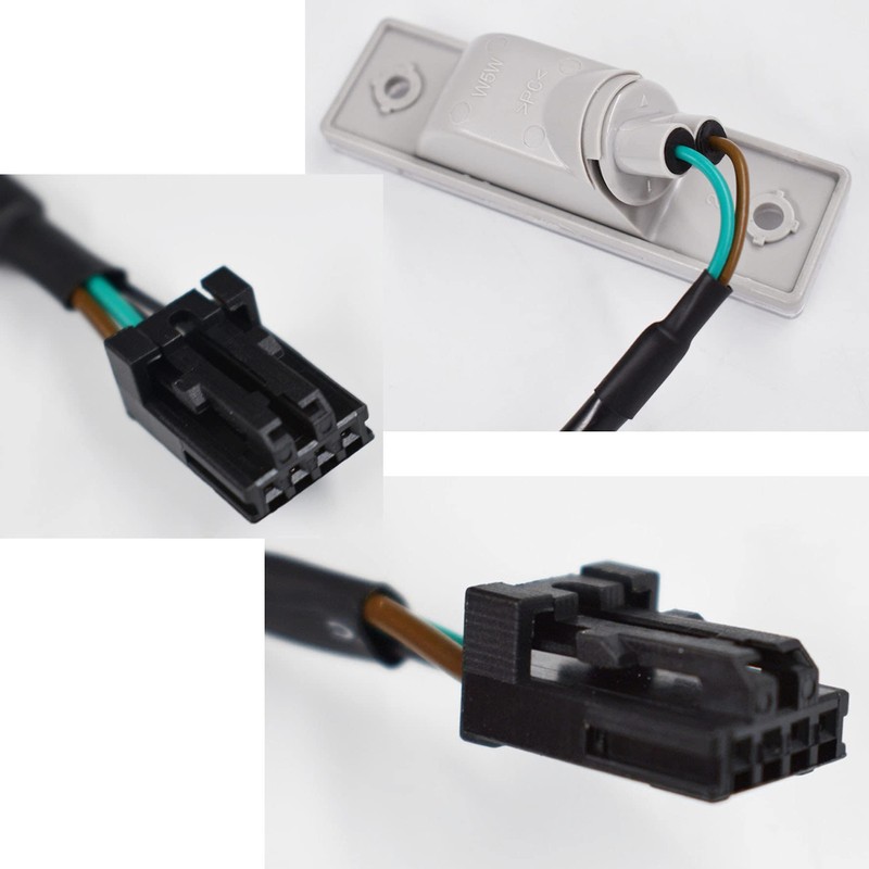 munirater Rear Trunk Release Switch Button Assembly with License Plate