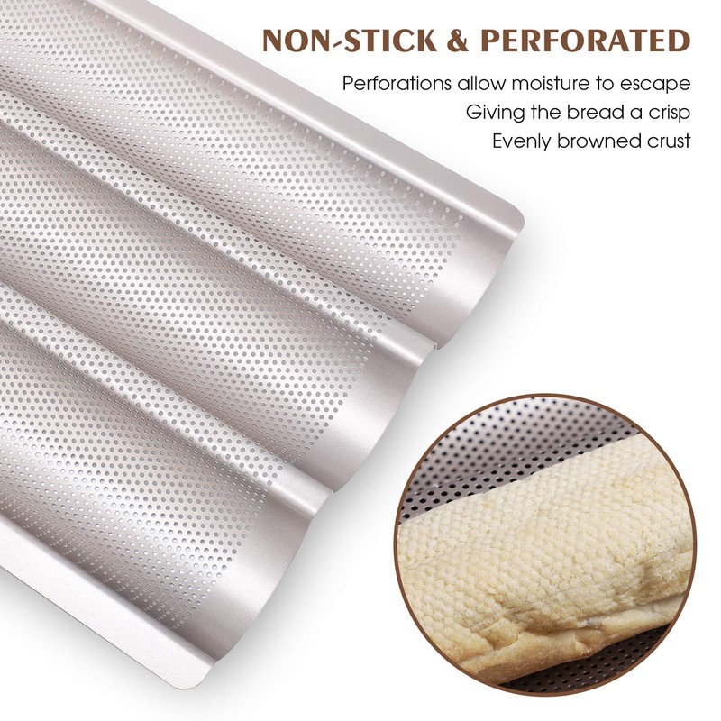 Fulimax Baguette Pan, French Bread Pans For Baking Pan, Nonstick