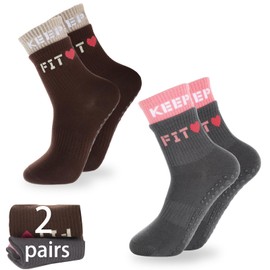 loudashuaiqi Yoga Accessories Pilates Socks Non Slip Barre Socks for Women (Multicolor, Cotton)