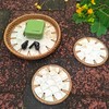 Chicapica 6" Mini Lazy Susan Turntable with 2 Rattan Coasters
