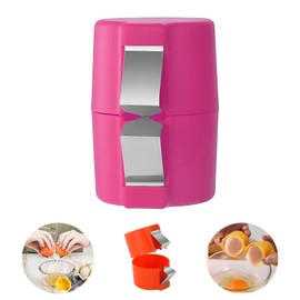 Egg Shell Opener,New Egg Breaker,Portable Egg Separator for Raw Eggs with Stainless Steel Blades,Egg Opener Tool for Kitchen (pink)
