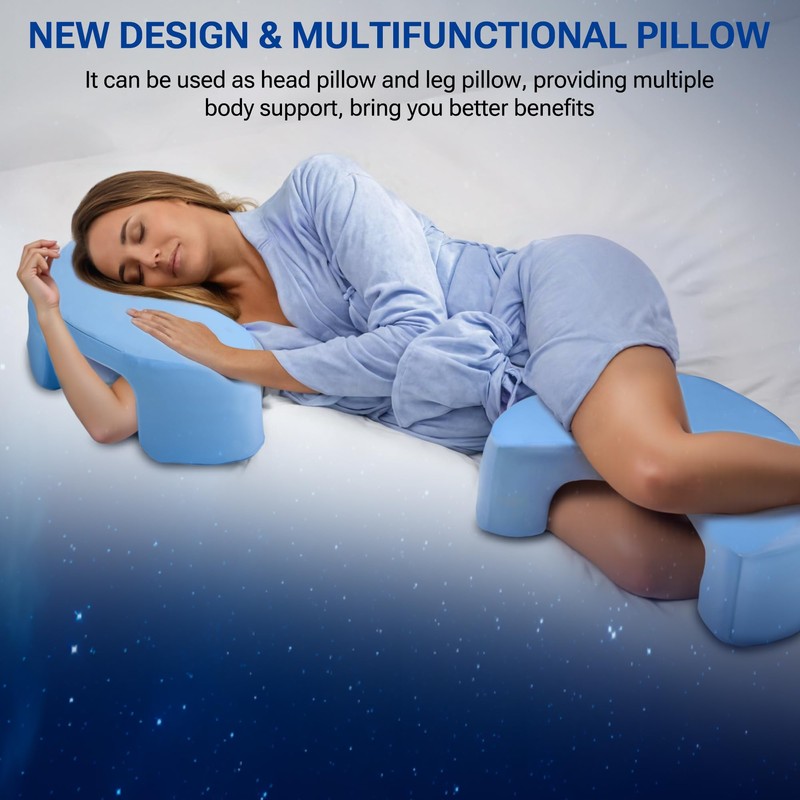 TMVAP Side Sleeper Pillow for Adults, Ergonomic Memory Foam Pillow