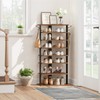 HOOBRO 8 Tiers Vertical Shoe Rack, Wooden Shoe Storage Organizer