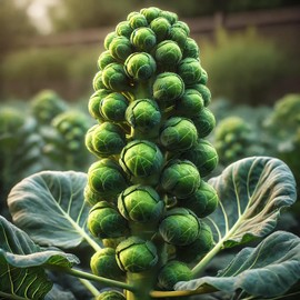 22Day Seeds: Seeds Brussels Sprouts Long Island/Green Cabbage/Non GMO/Heirloom