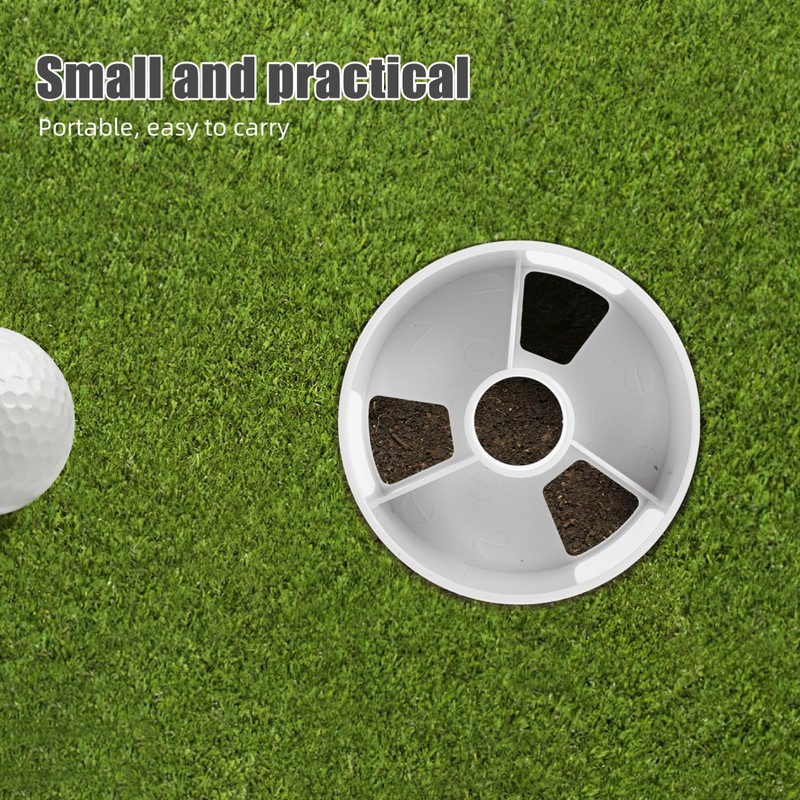 Toddmomy 2cps Golf Cups Holes: White Plastic Golf Putting Cup