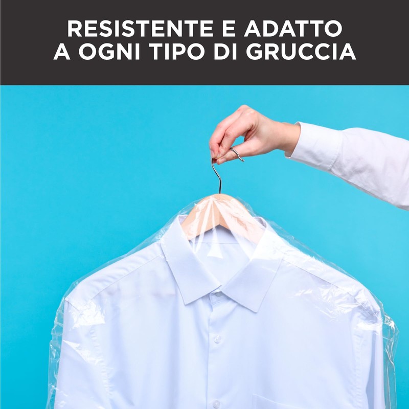 Sacchetto Porta Abiti Busta Copriabito da Guardaroba Plastica Impermeabile