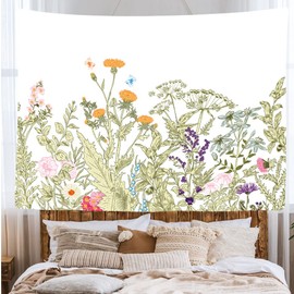 Ulticool - Tapestry Decoration Home - Natural Flowers Retro Vintage Eco - 200 x 150 cm - Wall Towel Wall Hangings - Accessories for Bedroom Living Room Children's Room