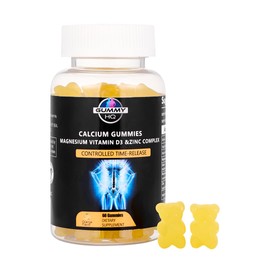 MAXIMIZE HQ Calcium Gummies - Supports Calcium Levels - Vitamin D3, Magnesium, and Zinc - Fruit Juice Extract - Time-Release Formula - Supports Bone Strength - Gluten Free