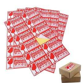 EYVRPAU 60 pieces package, please handle the fragile item label stickers carefully.