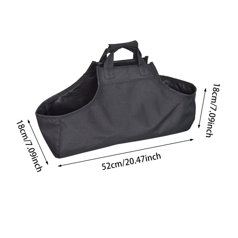 GRIRIW Firewood Storage Bag Oxford Cloth Large Capacity Logging Bag