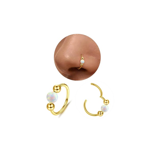 Diamday Opal Nose Piercing Nose Ring Hoop Piercing Ear Surgical