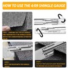 Upgraded 4/09 Shingle Gauge, Roof Pitch Gauge, Stainless Steel Measuring