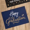 Elegant Graduation Card with Pre-Printed Message – Navy Blue &