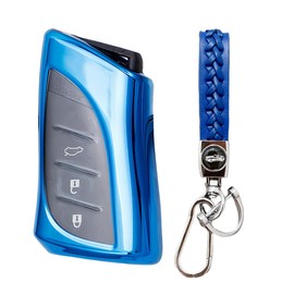 MEDZUK MEDZUK Schlsselhlle Kompatibel mit Lexus UX 250h 2019-2024 2025 Autoschlssel Hlle Schutz, Schlsselgeh?use Zubeh?r mit Schlsselanh?nger (Blau)