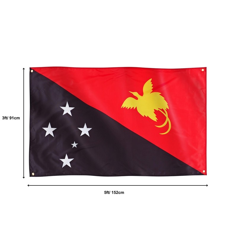 Runesol Papua New Guinea Flag, 91x152cm, 3ft x 5ft, 4