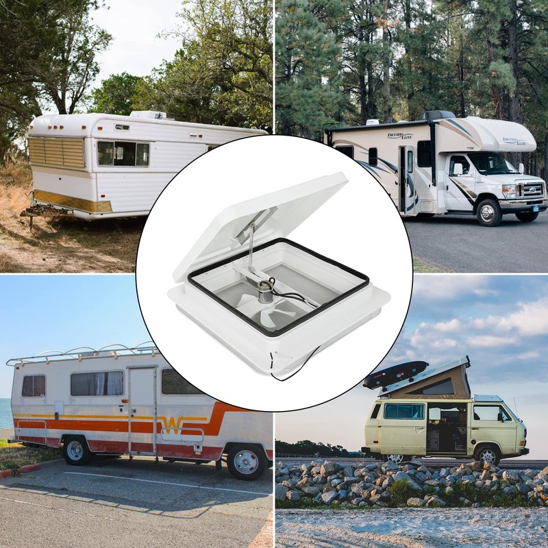 STMGW 14" RV Roof Vent for Camper Trailer Universal White